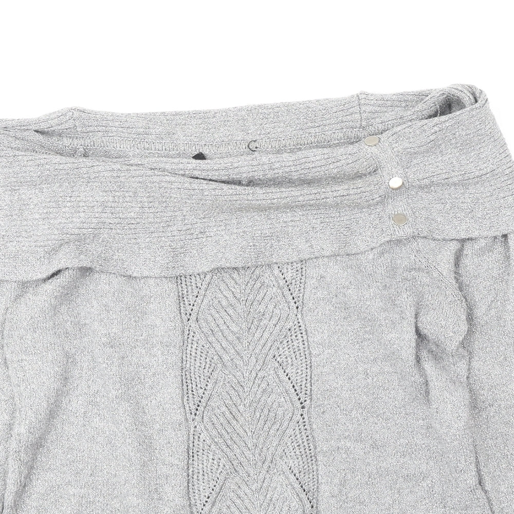 White House Womens Grey Boat Neck Acrylic Pullover Jumper Size L