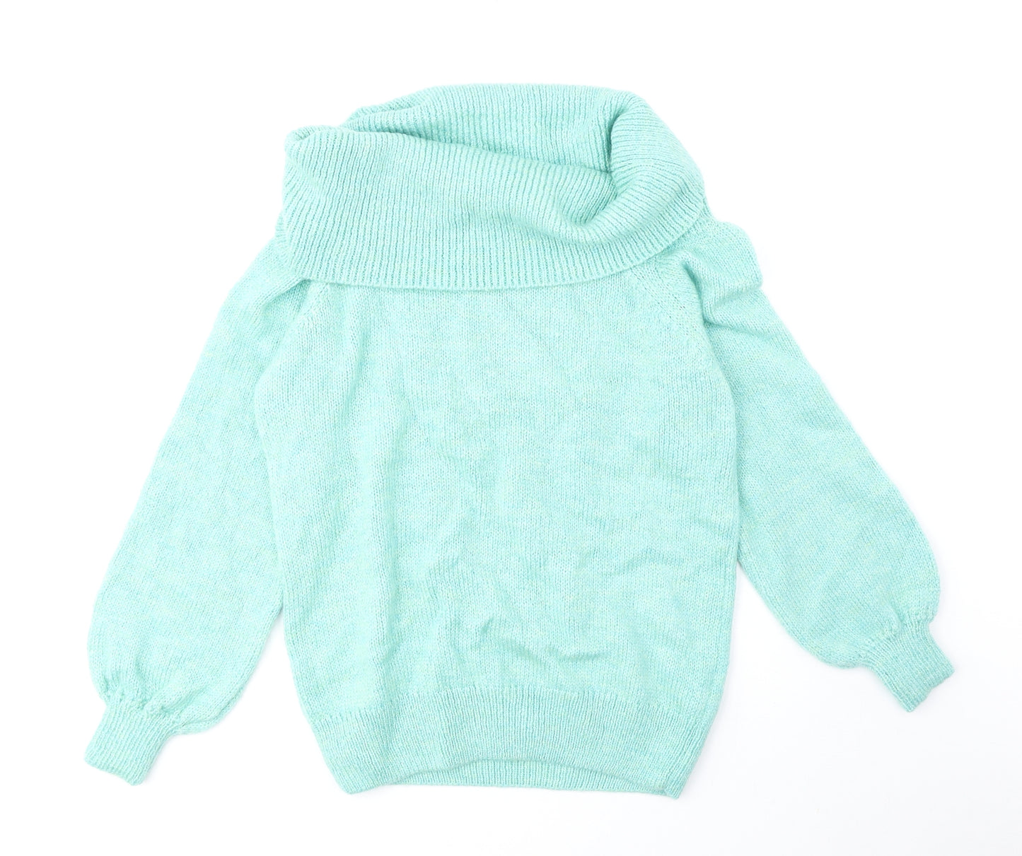 TU Womens Green Roll Neck Acrylic Pullover Jumper Size 8
