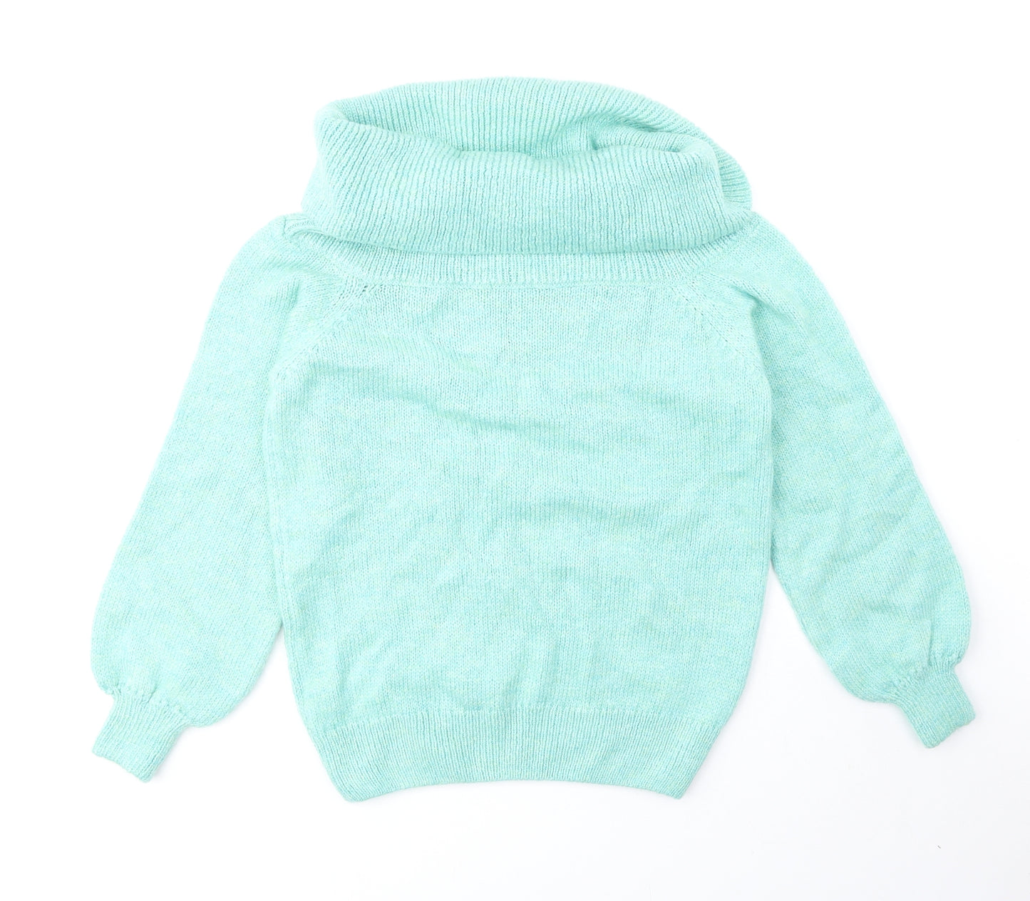 TU Womens Green Roll Neck Acrylic Pullover Jumper Size 8