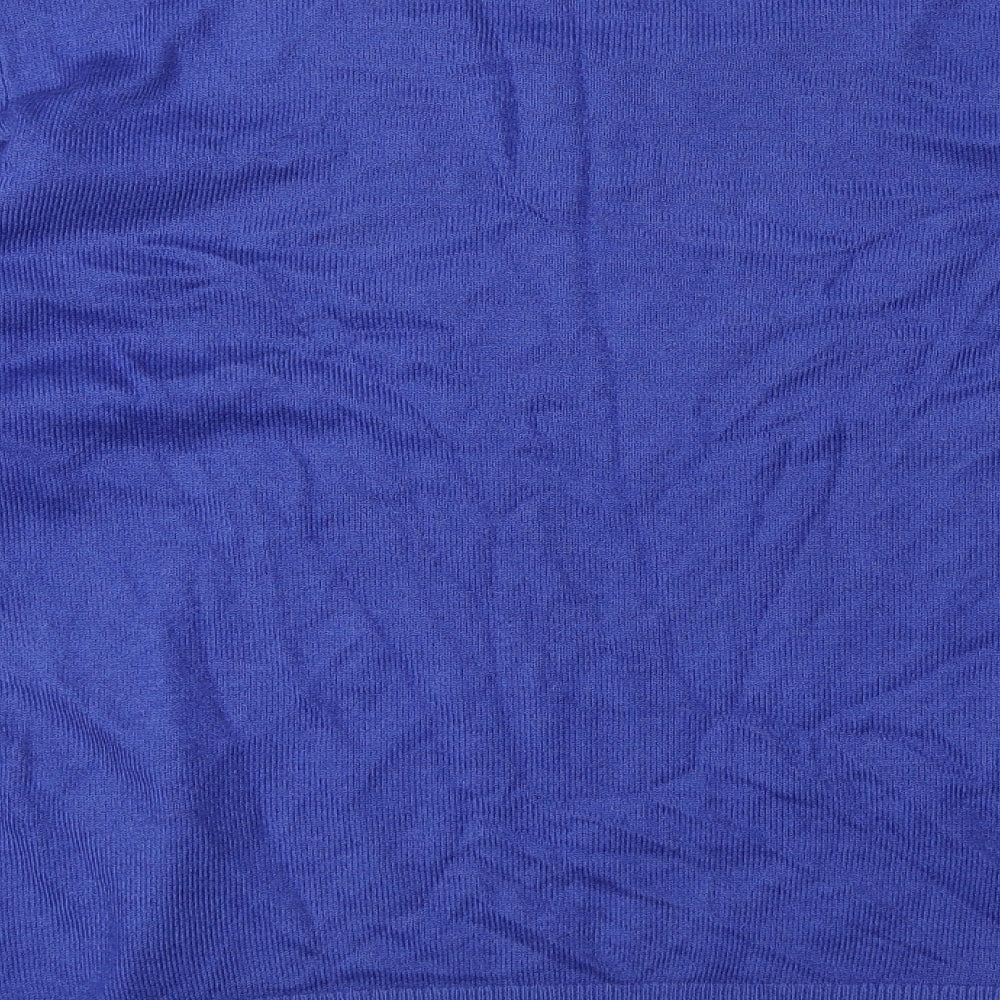 Per Una Womens Blue Round Neck Acrylic Pullover Jumper Size 22