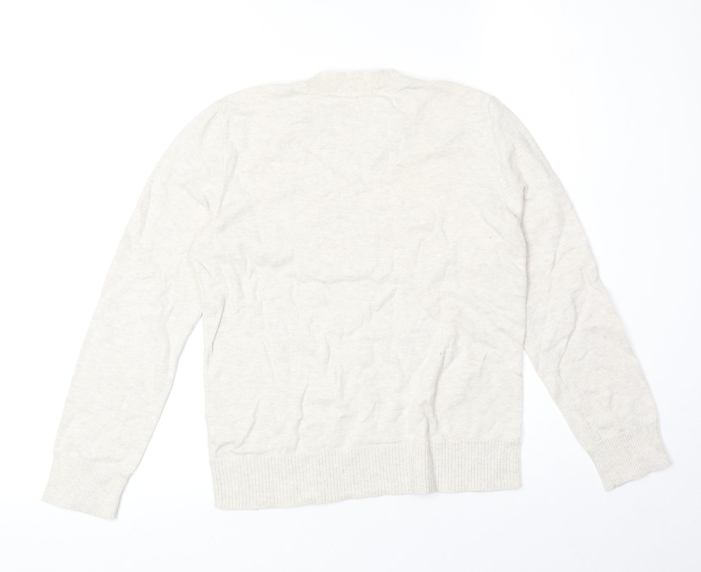 Gap Girls Beige Round Neck 100% Cotton Pullover Jumper Size 12 Years Pullover - Hearts