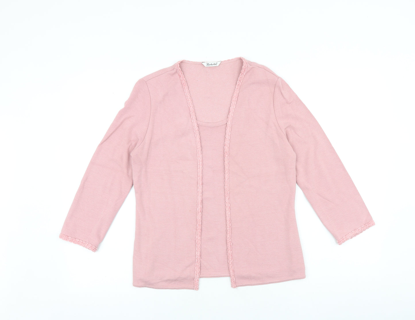 Berkertex Womens Pink 100% Cotton Basic T-Shirt Size 12 Scoop Neck