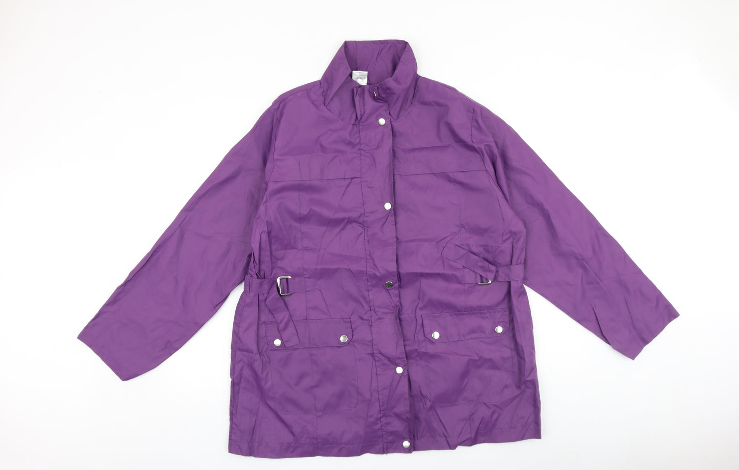 Movietex Womens Purple Rain Coat Coat Size 18 Zip