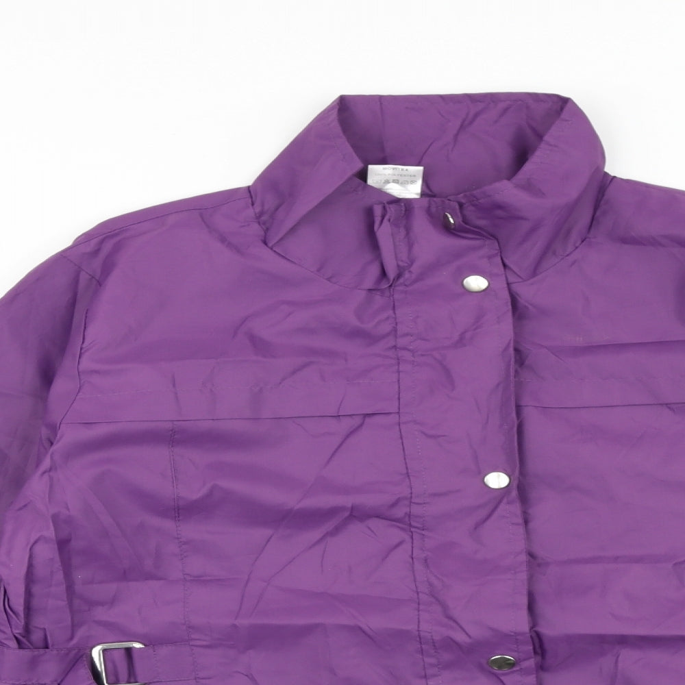 Movietex Womens Purple Rain Coat Coat Size 18 Zip