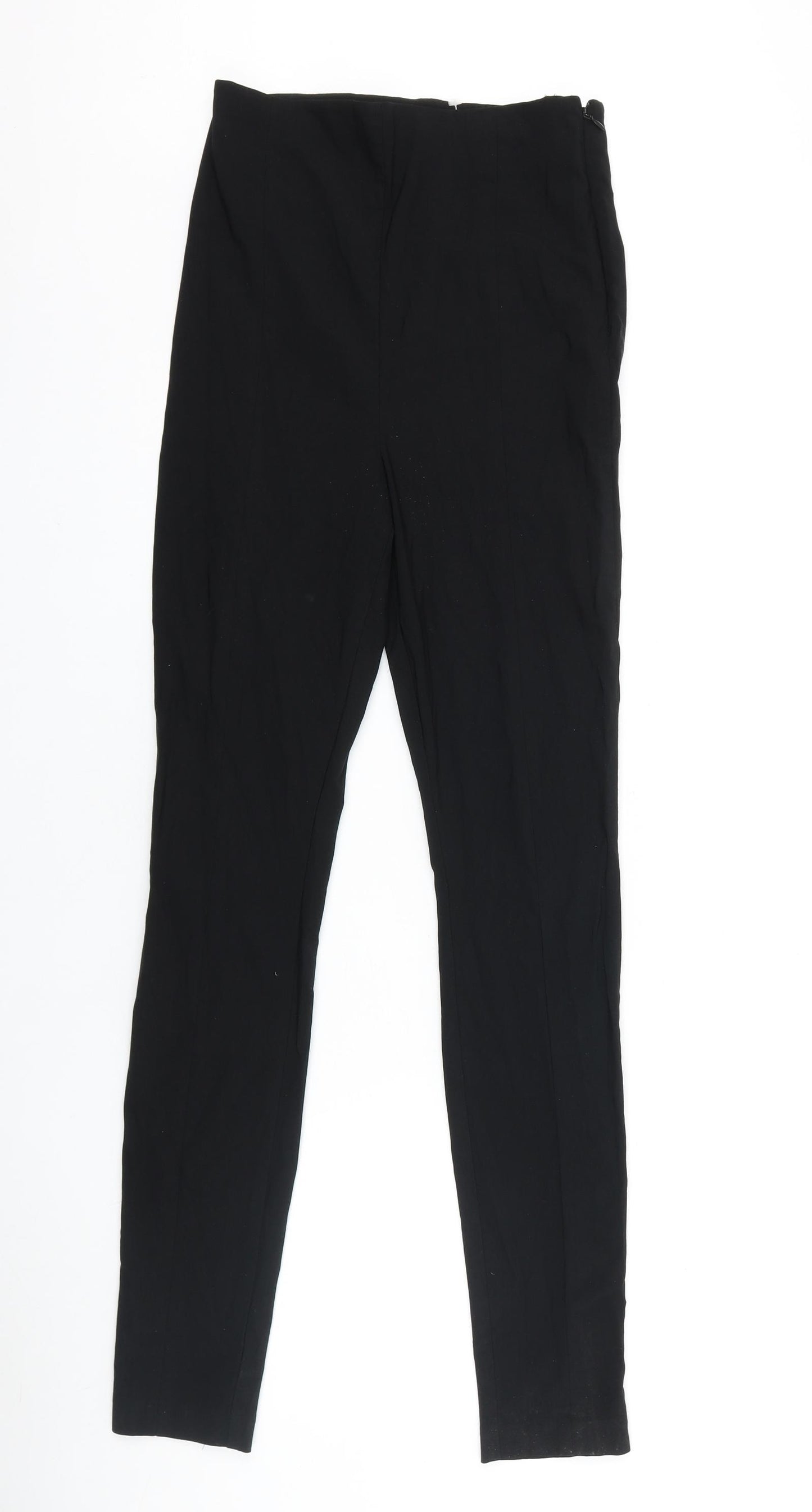 ASOS Womens Black Polyester Trousers Size 10 L31 in Regular Zip