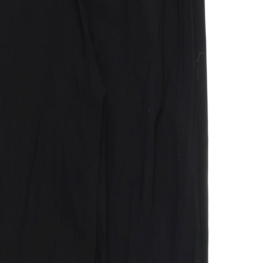ASOS Womens Black Polyester Trousers Size 10 L31 in Regular Zip