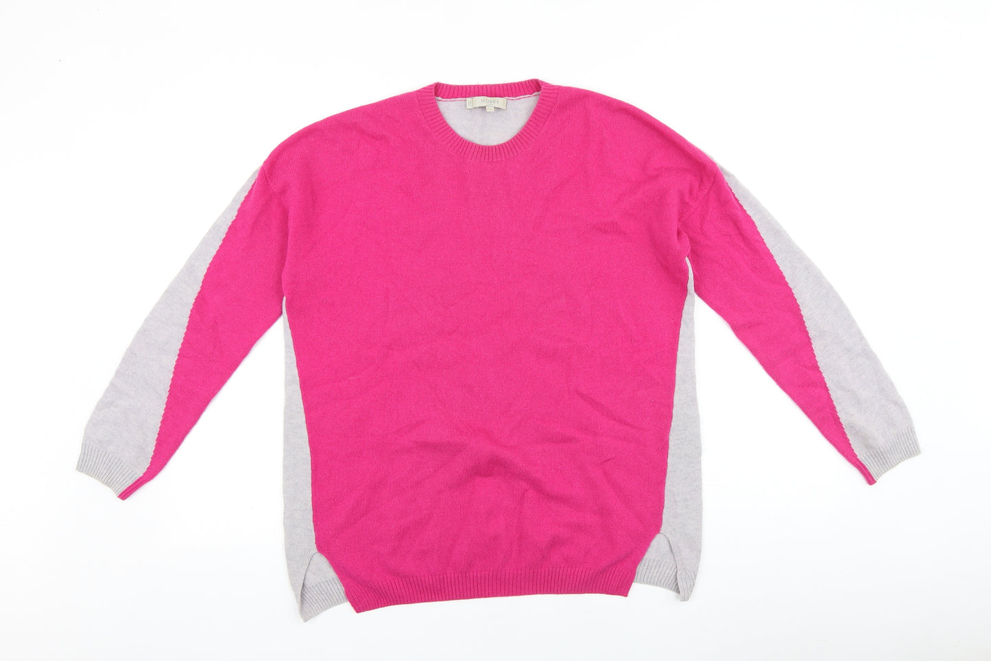 Hobbs Womens Pink Round Neck 100% Cotton Pullover Jumper Size S