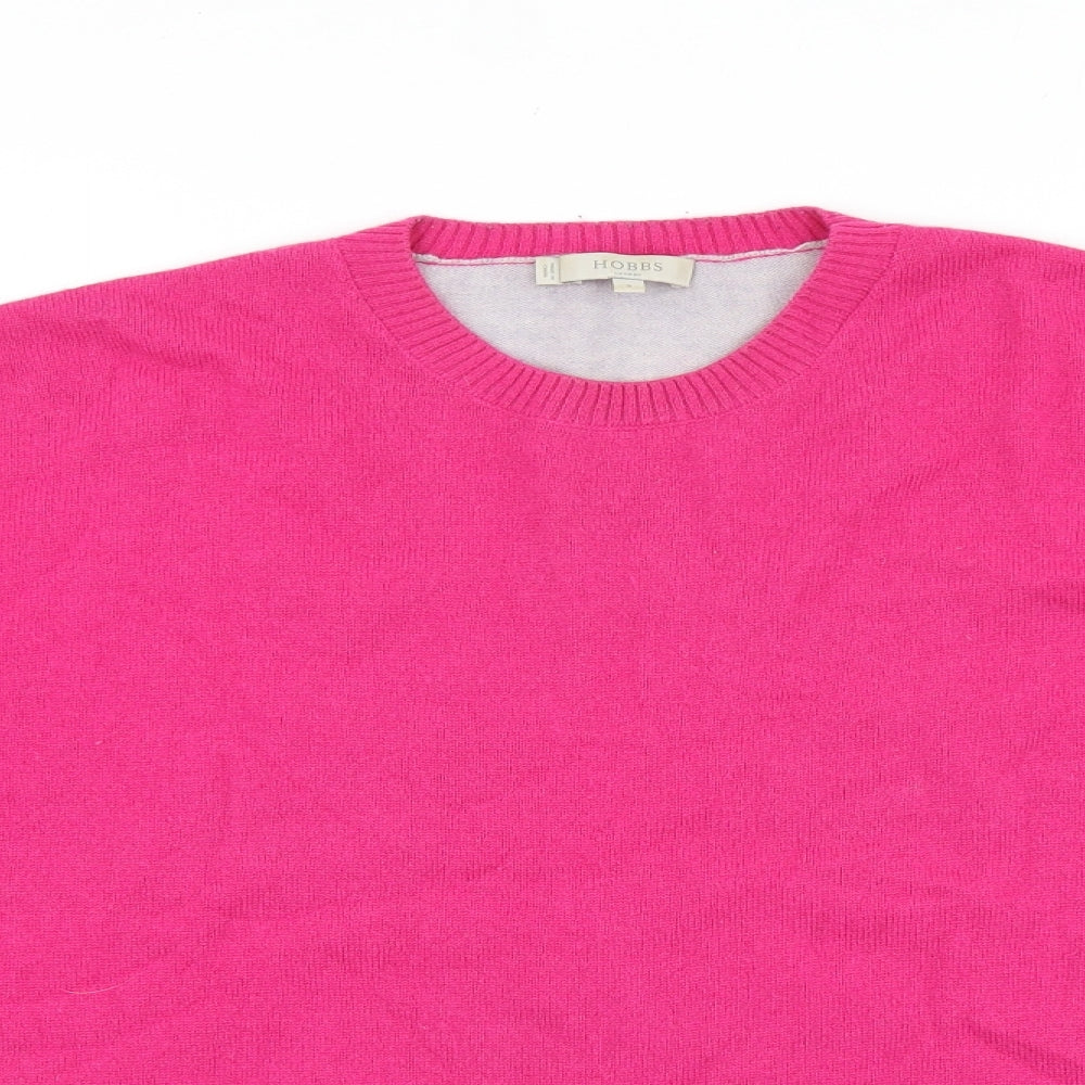 Hobbs Womens Pink Round Neck 100% Cotton Pullover Jumper Size S