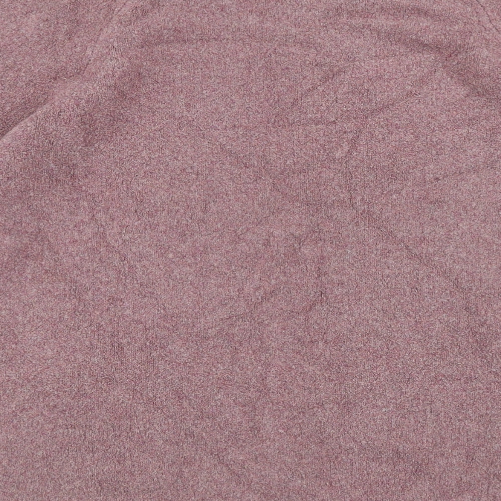 Mango Womens Purple Round Neck 100% Cotton Pullover Jumper Size L