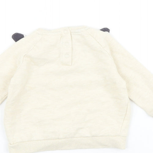 F&F Baby Ivory 100% Cotton Pullover Jumper Size 12-18 Months Pullover - Rabbit