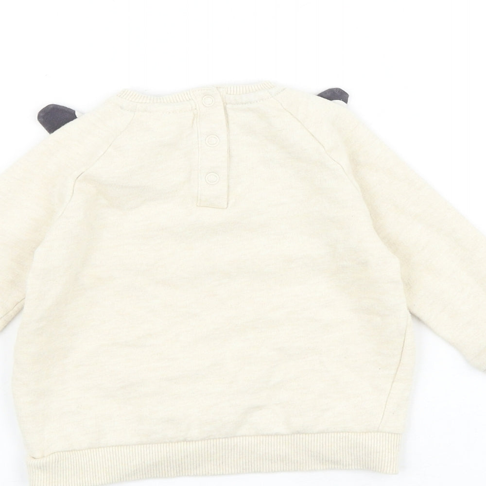 F&F Baby Ivory 100% Cotton Pullover Jumper Size 12-18 Months Pullover - Rabbit