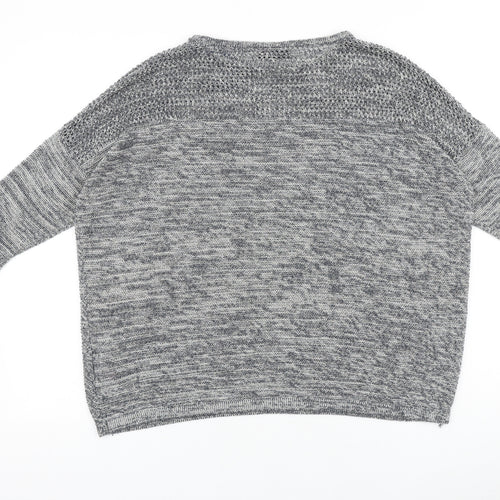 Wallis Womens Grey Round Neck Polyester Pullover Jumper Size M