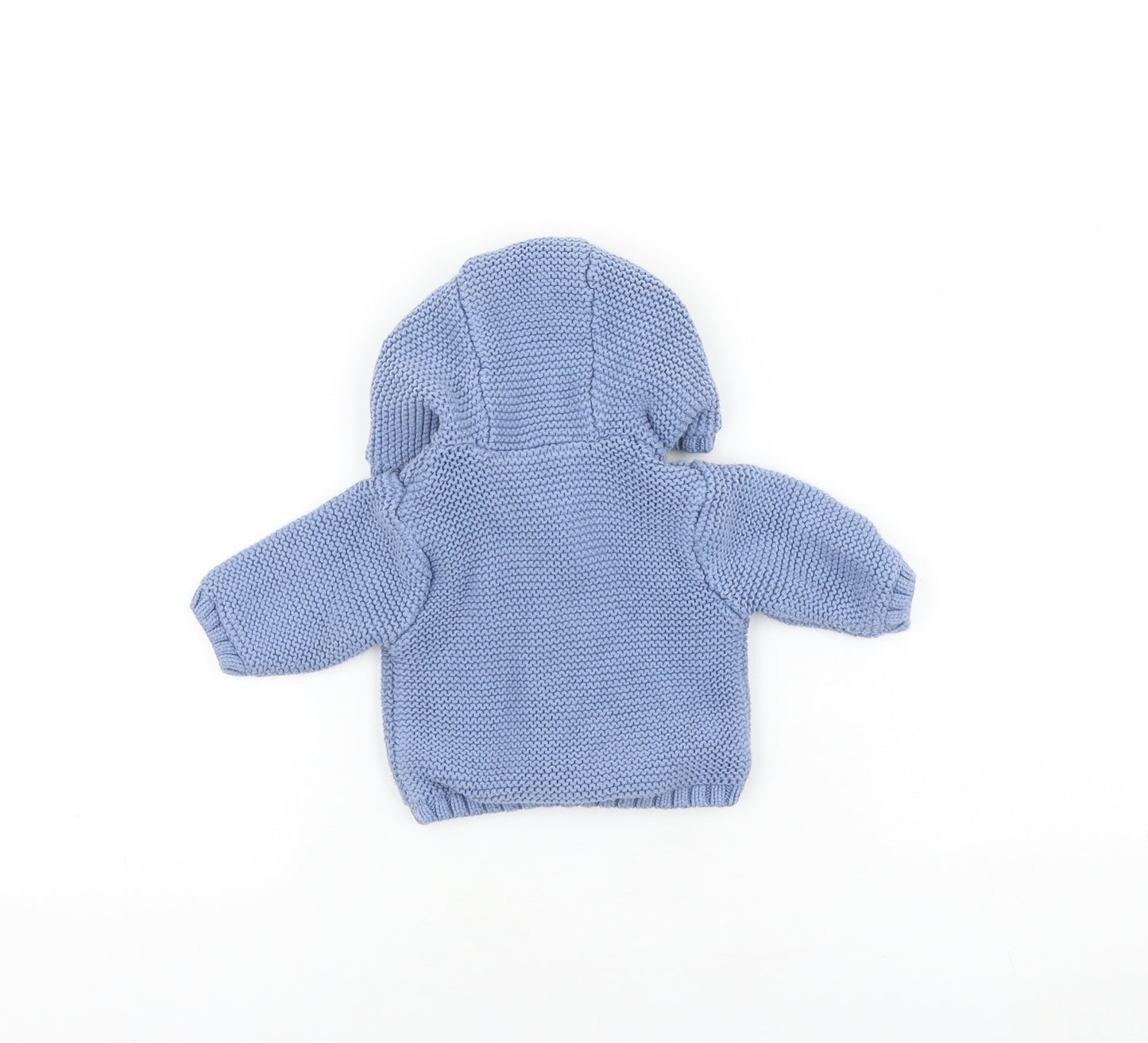 Very Baby Blue 100% Cotton Cardigan Jumper Size 0-3 Months Button