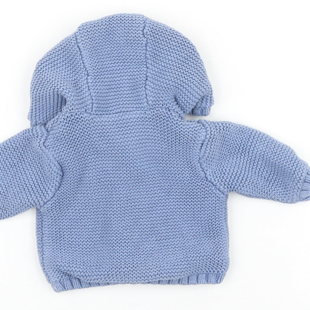 Very Baby Blue 100% Cotton Cardigan Jumper Size 0-3 Months Button