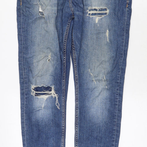 LFTDNM Womens Blue Cotton Skinny Jeans Size 12 Regular Zip