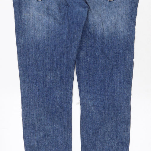 LFTDNM Womens Blue Cotton Skinny Jeans Size 12 Regular Zip