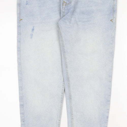 Denim & Co. Womens Blue Cotton Skinny Jeans Size 34 in Slim Zip