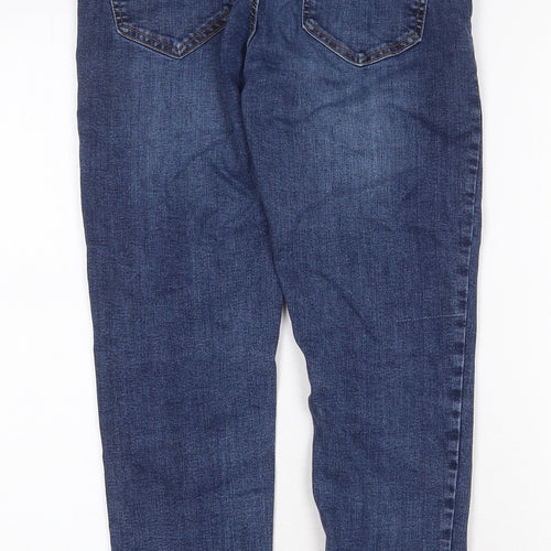 RESERVED Womens Blue Cotton Skinny Jeans Size 12 Regular Zip