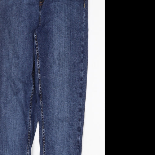 RESERVED Womens Blue Cotton Skinny Jeans Size 12 Regular Zip