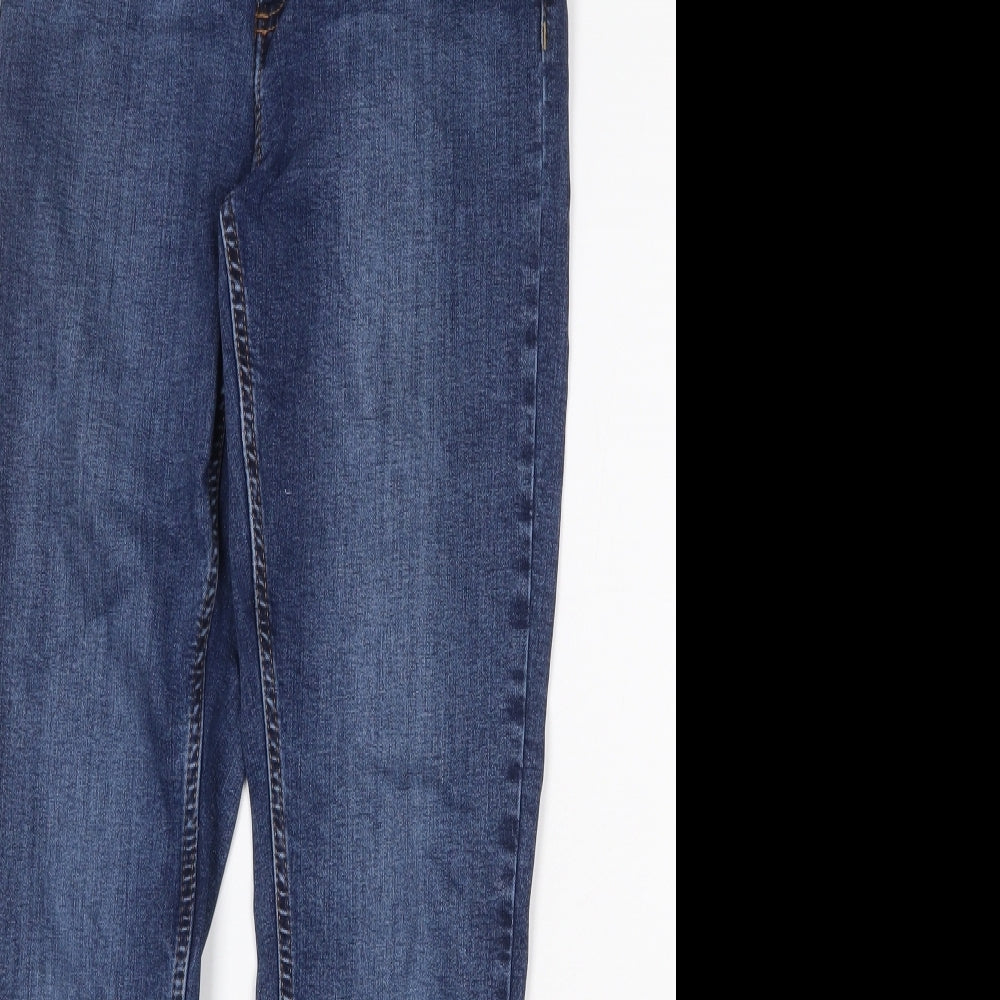 RESERVED Womens Blue Cotton Skinny Jeans Size 12 Regular Zip