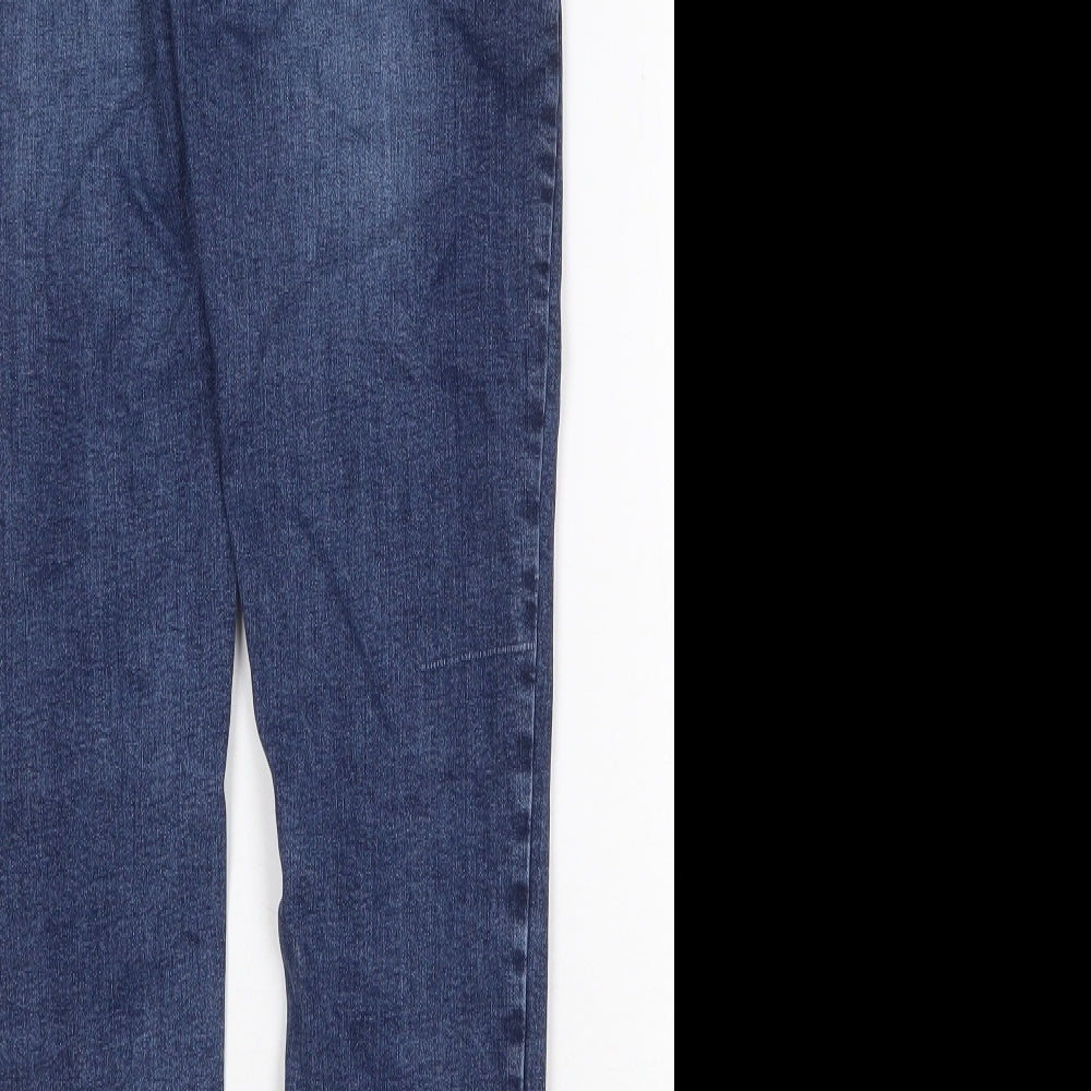 RESERVED Womens Blue Cotton Skinny Jeans Size 12 Regular Zip