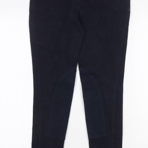 Harvey Hall Womens Blue Cotton Jogger Trousers Size 28 in Regular Zip - Breeches