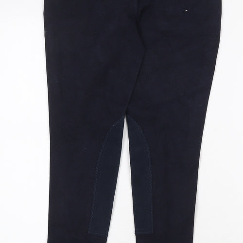 Harvey Hall Womens Blue Cotton Jogger Trousers Size 28 in Regular Zip - Breeches