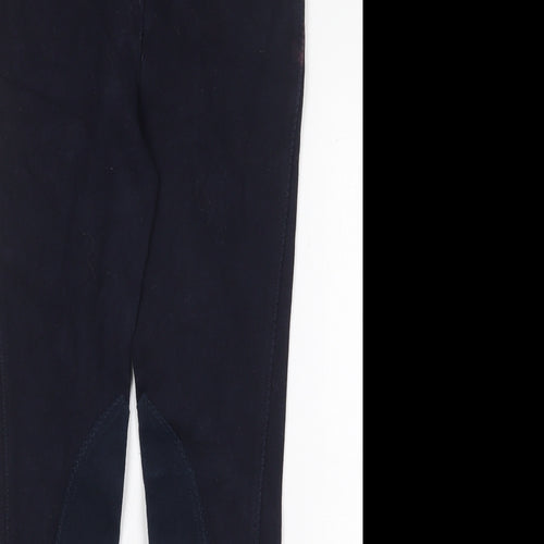 Harvey Hall Womens Blue Cotton Jogger Trousers Size 28 in Regular Zip - Breeches