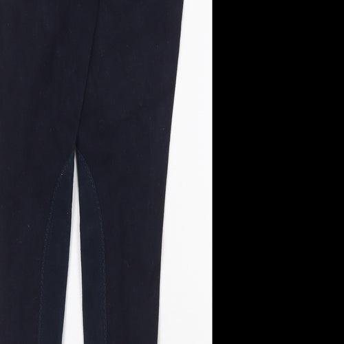 Harvey Hall Womens Blue Cotton Jogger Trousers Size 28 in Regular Zip - Breeches