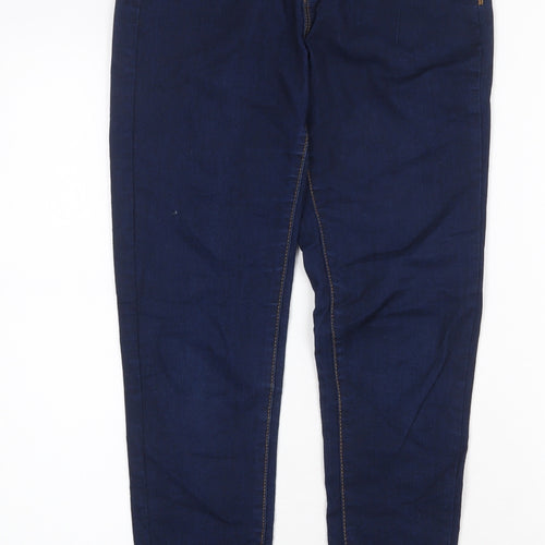 Denim & Co. Womens Blue Cotton Skinny Jeans Size 6 Regular Button