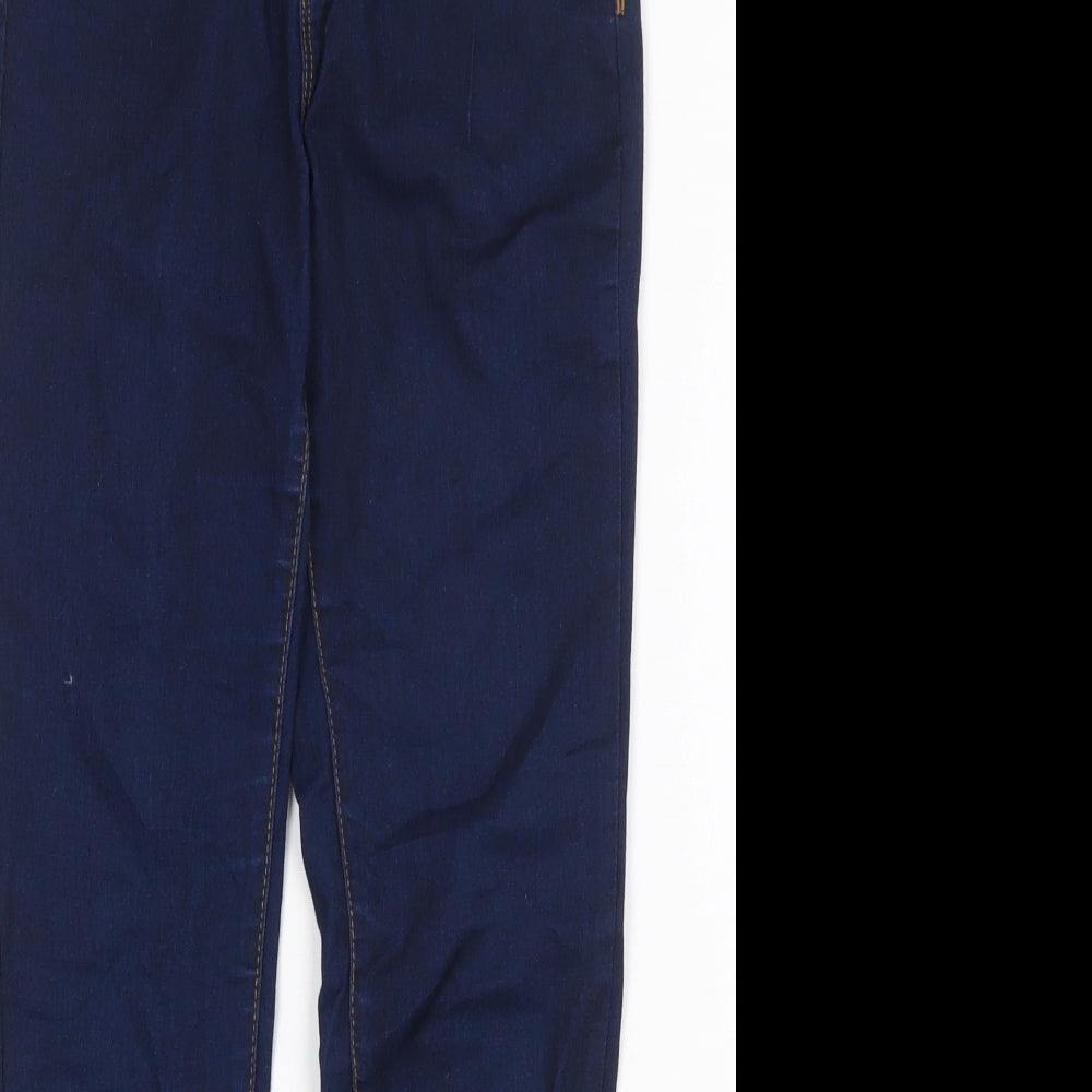 Denim & Co. Womens Blue Cotton Skinny Jeans Size 6 Regular Button