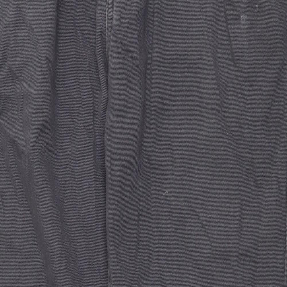Denim & Co. Mens Grey Cotton Straight Jeans Size 34 in Regular Zip