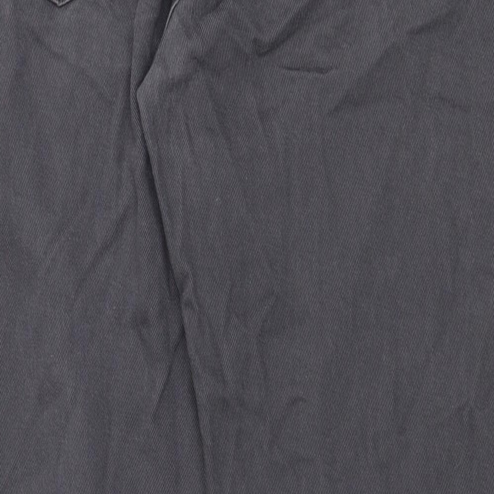 Denim & Co. Mens Grey Cotton Straight Jeans Size 34 in Regular Zip