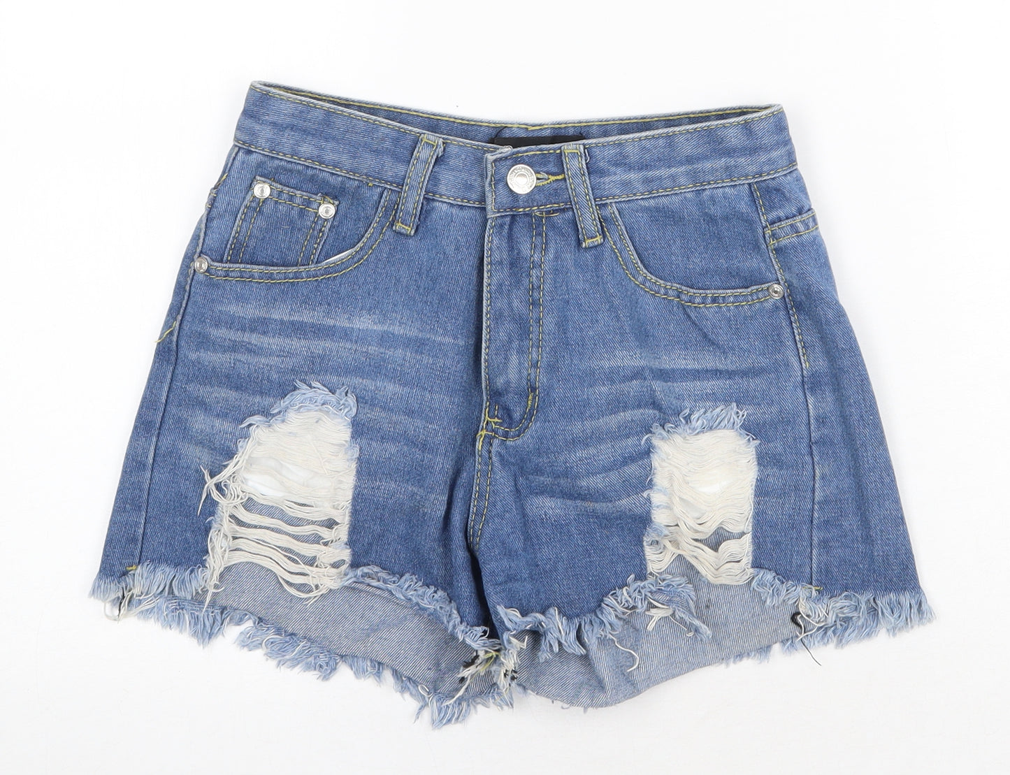 Denim Wise Womens Blue Cotton Cut-Off Shorts Size 6 Regular Zip