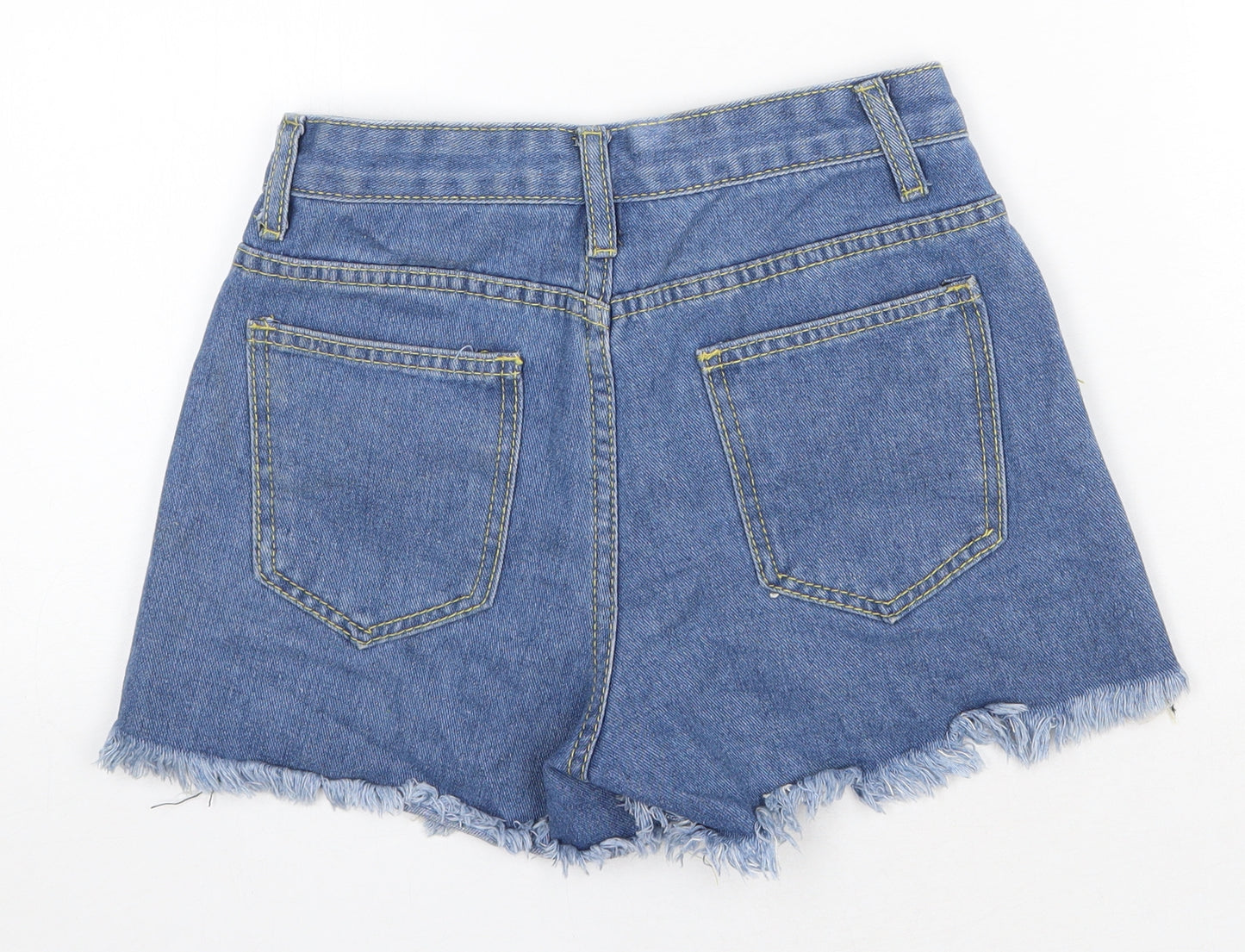 Denim Wise Womens Blue Cotton Cut-Off Shorts Size 6 Regular Zip