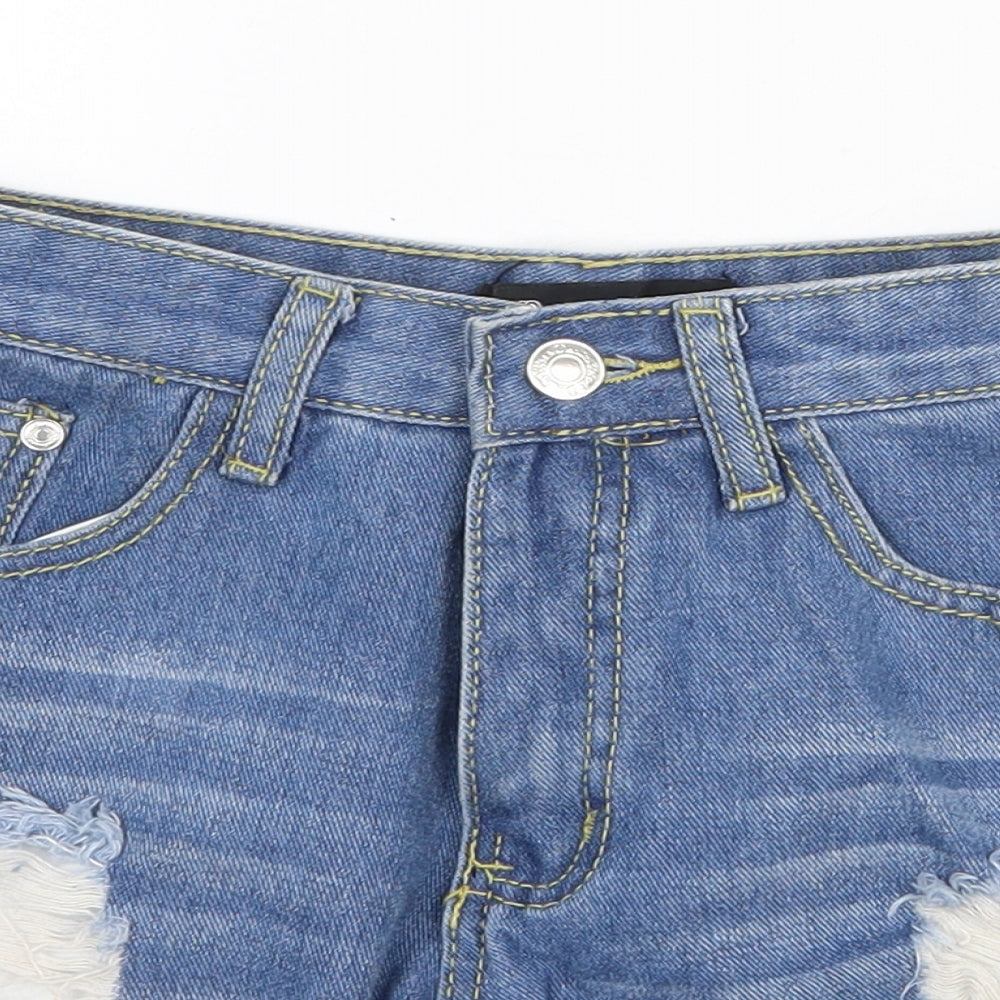 Denim Wise Womens Blue Cotton Cut-Off Shorts Size 6 Regular Zip