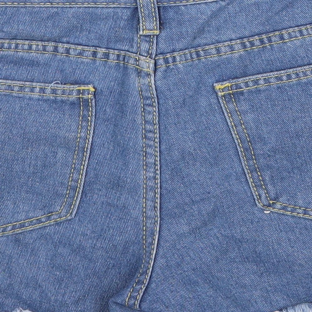 Denim Wise Womens Blue Cotton Cut-Off Shorts Size 6 Regular Zip