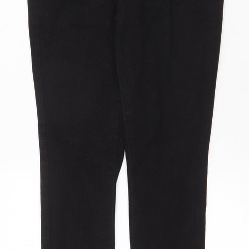 PRETTYLITTLETHING Womens Black Cotton Skinny Jeans Size 6 Regular Zip