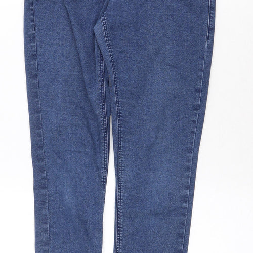 Topshop Womens Blue Cotton Jegging Jeans Size 28 in Regular Zip