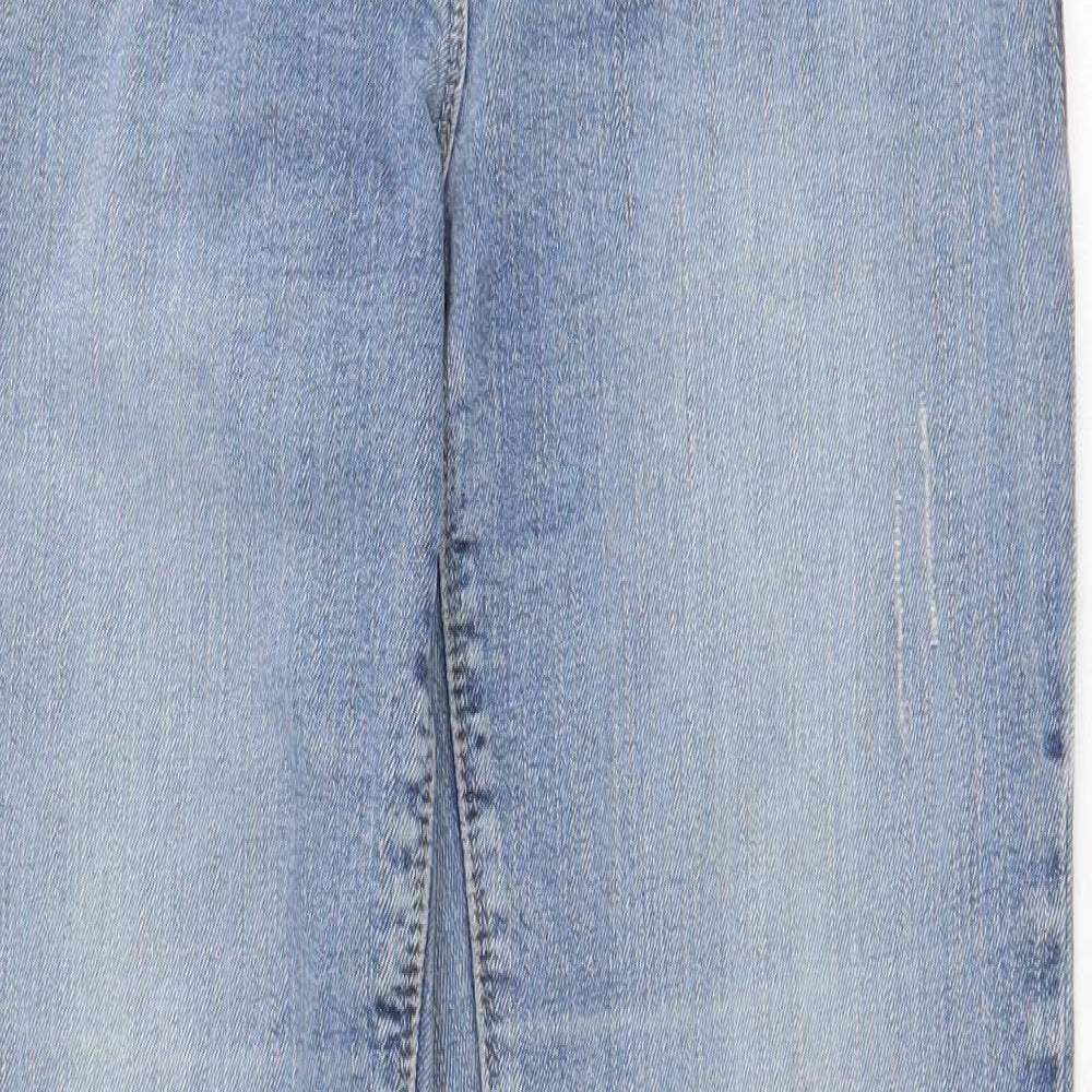 NEXT Womens Blue Cotton Bootcut Jeans Size 10 Regular Zip