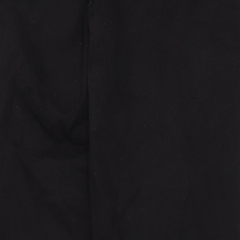 Marks and Spencer Womens Black Cotton Straight Jeans Size 20 Regular Zip