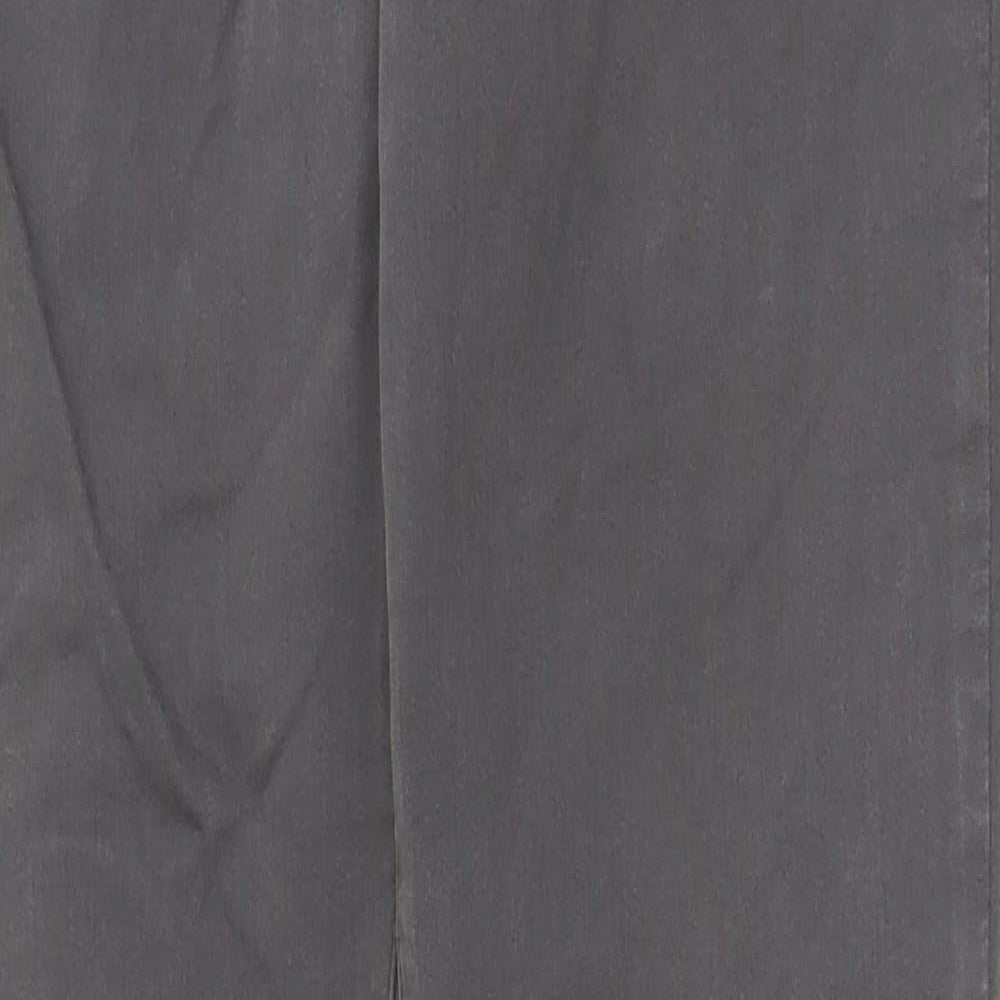 Barbour Womens Grey Cotton Straight Jeans Size 10 Regular Zip