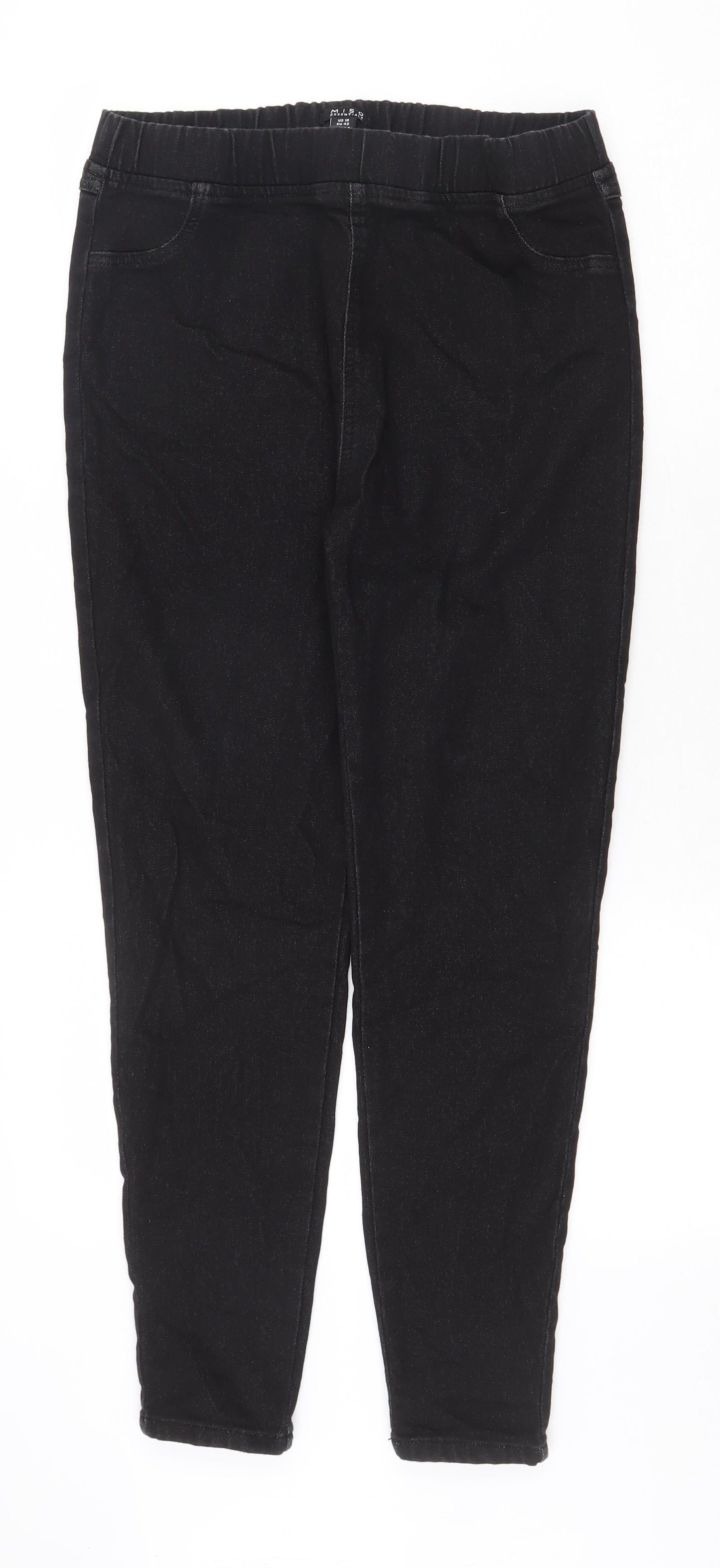 Misto Womens Black Cotton Jegging Jeans Size 14 Regular