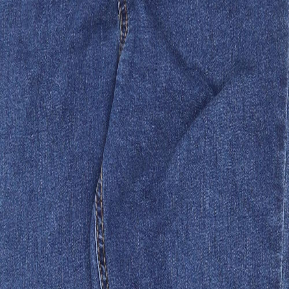 Primark Womens Blue Cotton Skinny Jeans Size 14 Regular Zip