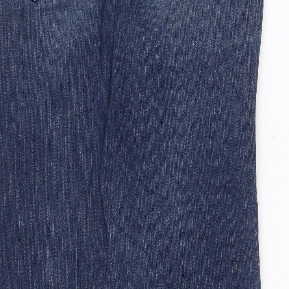 TU Womens Blue Cotton Bootcut Jeans Size 10 Regular Zip