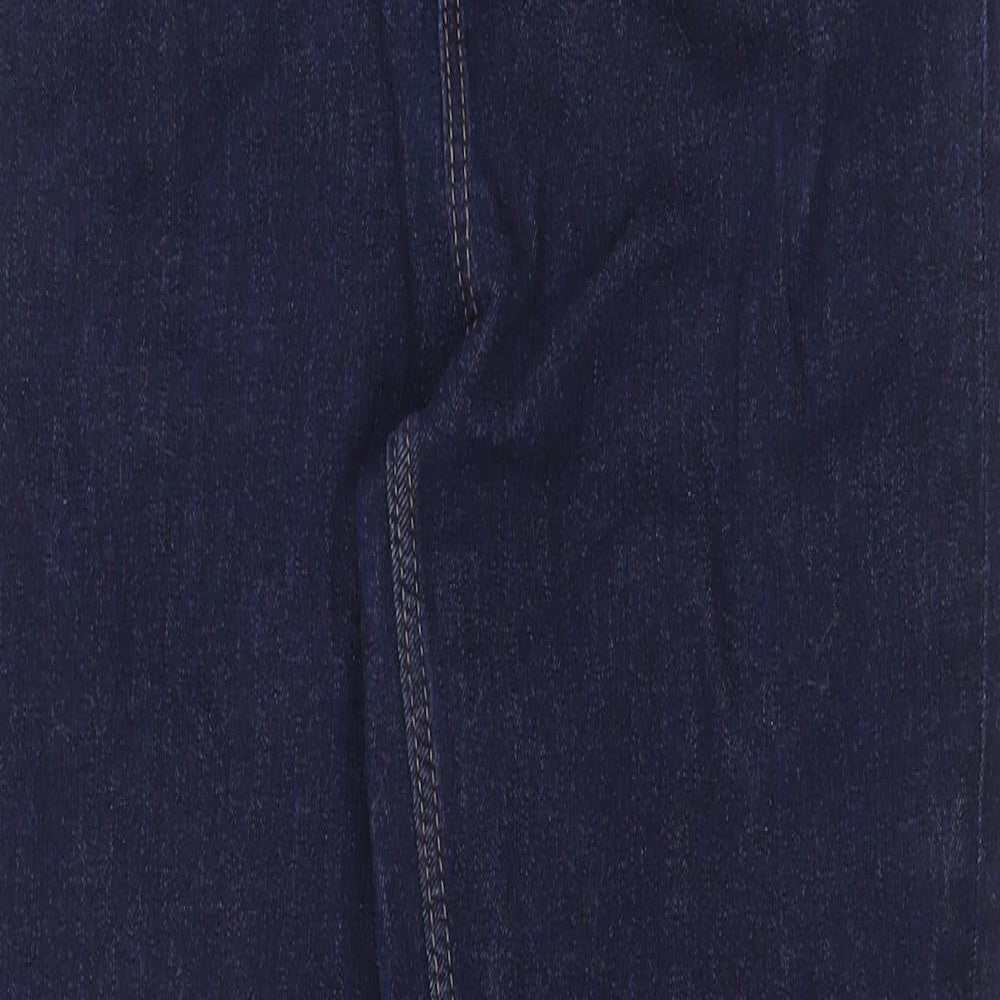 Marks and Spencer Womens Blue Cotton Skinny Jeans Size 12 Regular Zip