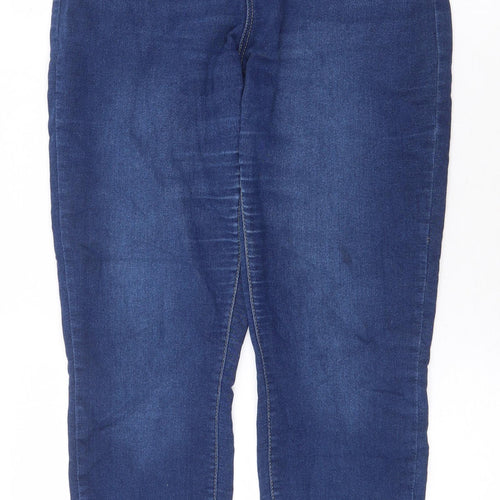 Denim & Co. Womens Blue Cotton Skinny Jeans Size 12 Regular Zip