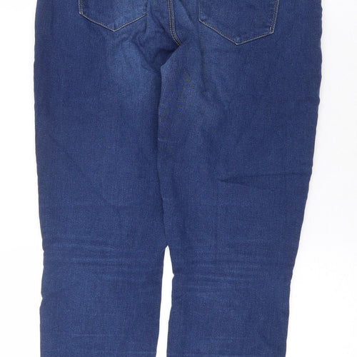 Denim & Co. Womens Blue Cotton Skinny Jeans Size 12 Regular Zip