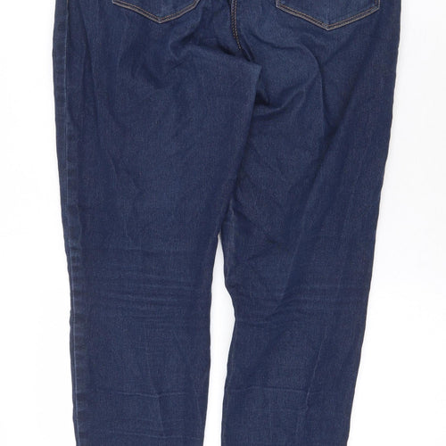 Matalan Womens Blue Cotton Skinny Jeans Size 12 Regular Zip