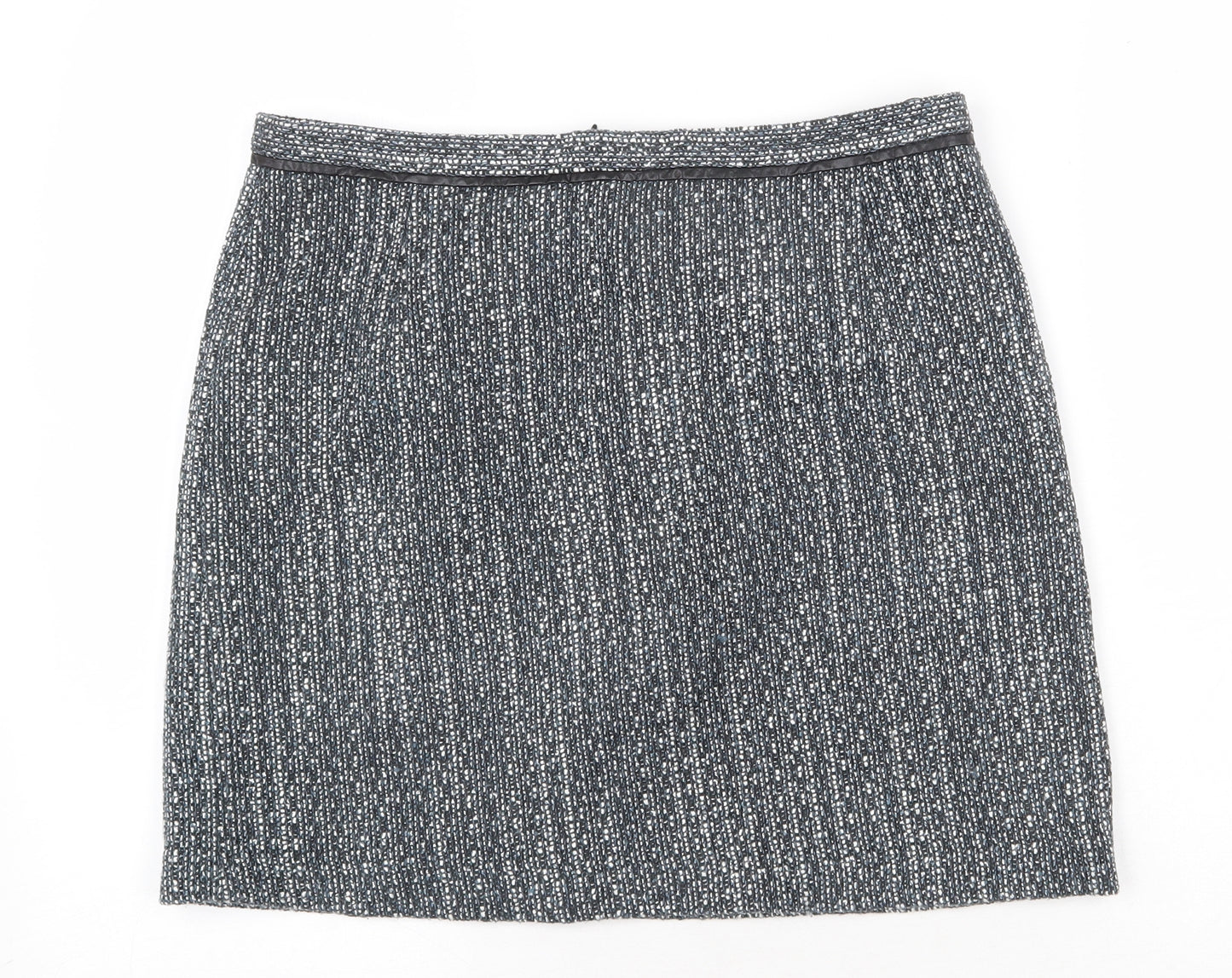 Garfield & Marks Womens Grey Acrylic Straight & Pencil Skirt Size 12 Zip